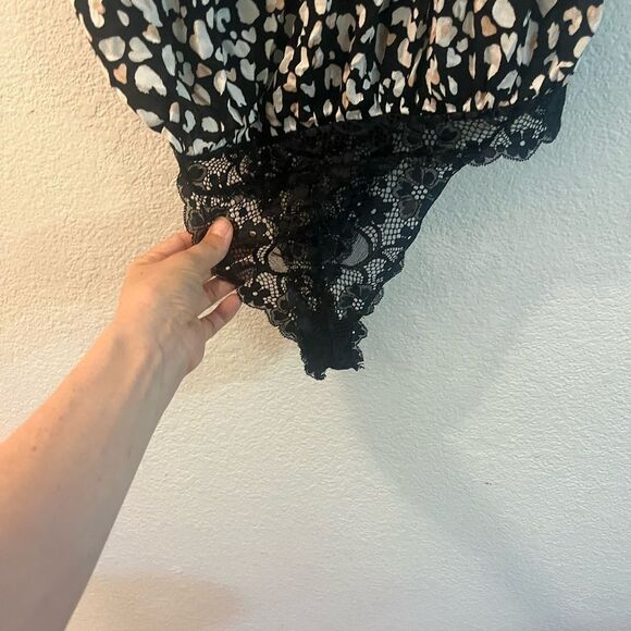 Free People Black and White Print Bodysuit - Picture 4 of 5